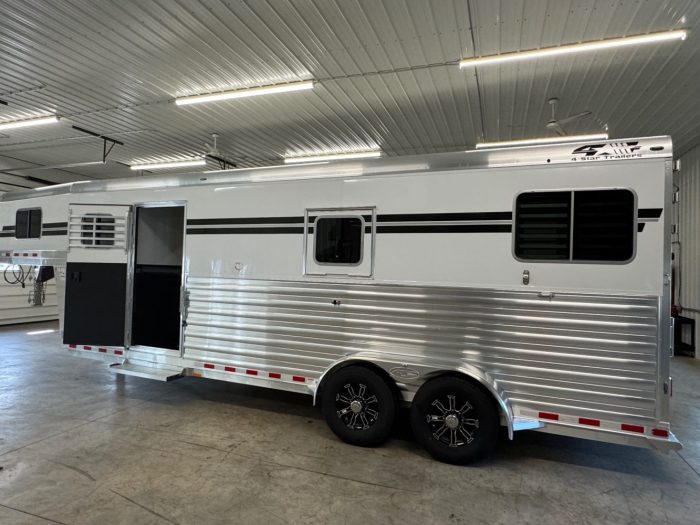 4-Star 2+1 Horse Trailer w Warmblood Stalls & Larger 102” Box Stall - Image 8